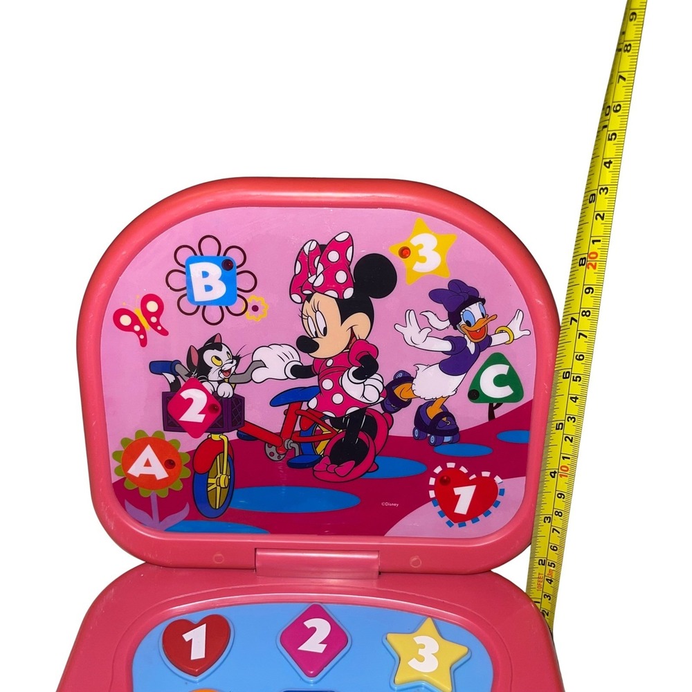 Disney Minnie Mouse Talking Learning Laptop Toy Pink ABC 123 Fun for Kids Tested - Picture 6 of 8